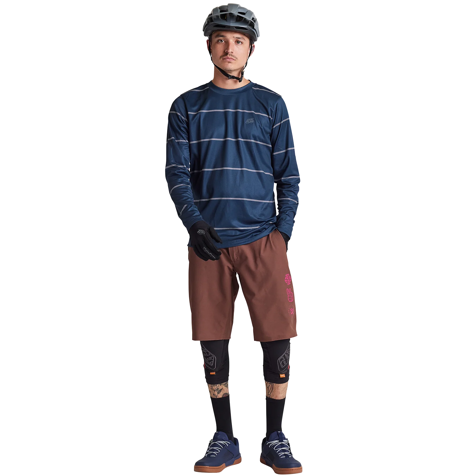 Troy Lee Designs Flowline Long Sleeve MTB Jersey - Revert - Midnight - Image 5
