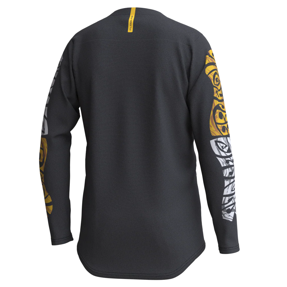 Troy Lee Designs Flowline Long Sleeve MTB Jersey - Tripper - Youth - Black - 2023 - Image 2