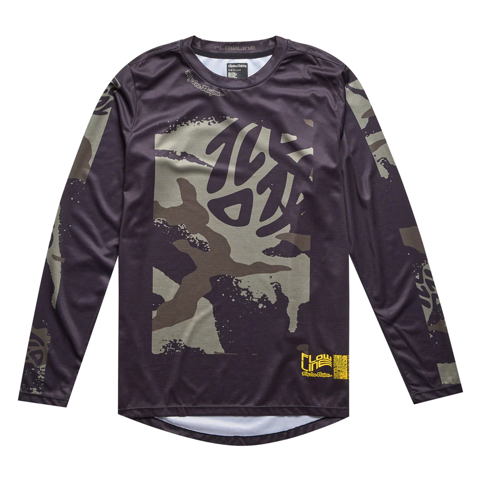 Troy Lee Designs Flowline Long Sleeve MTB Jersey - Youth - Confined - Black