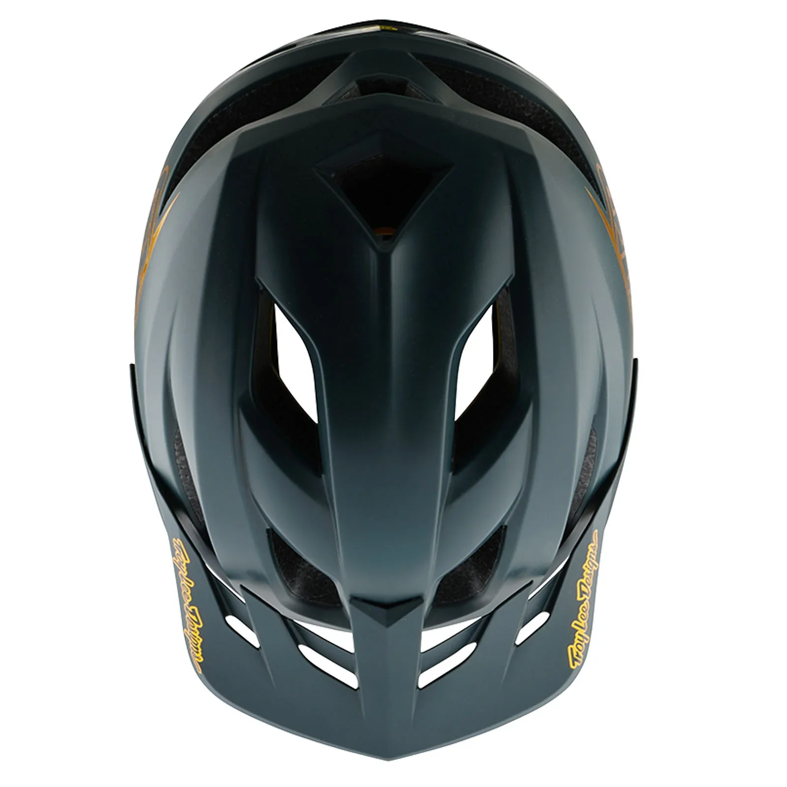 Troy Lee Designs Flowline MTB Helmet - Point - Gray-Gold - Image 4