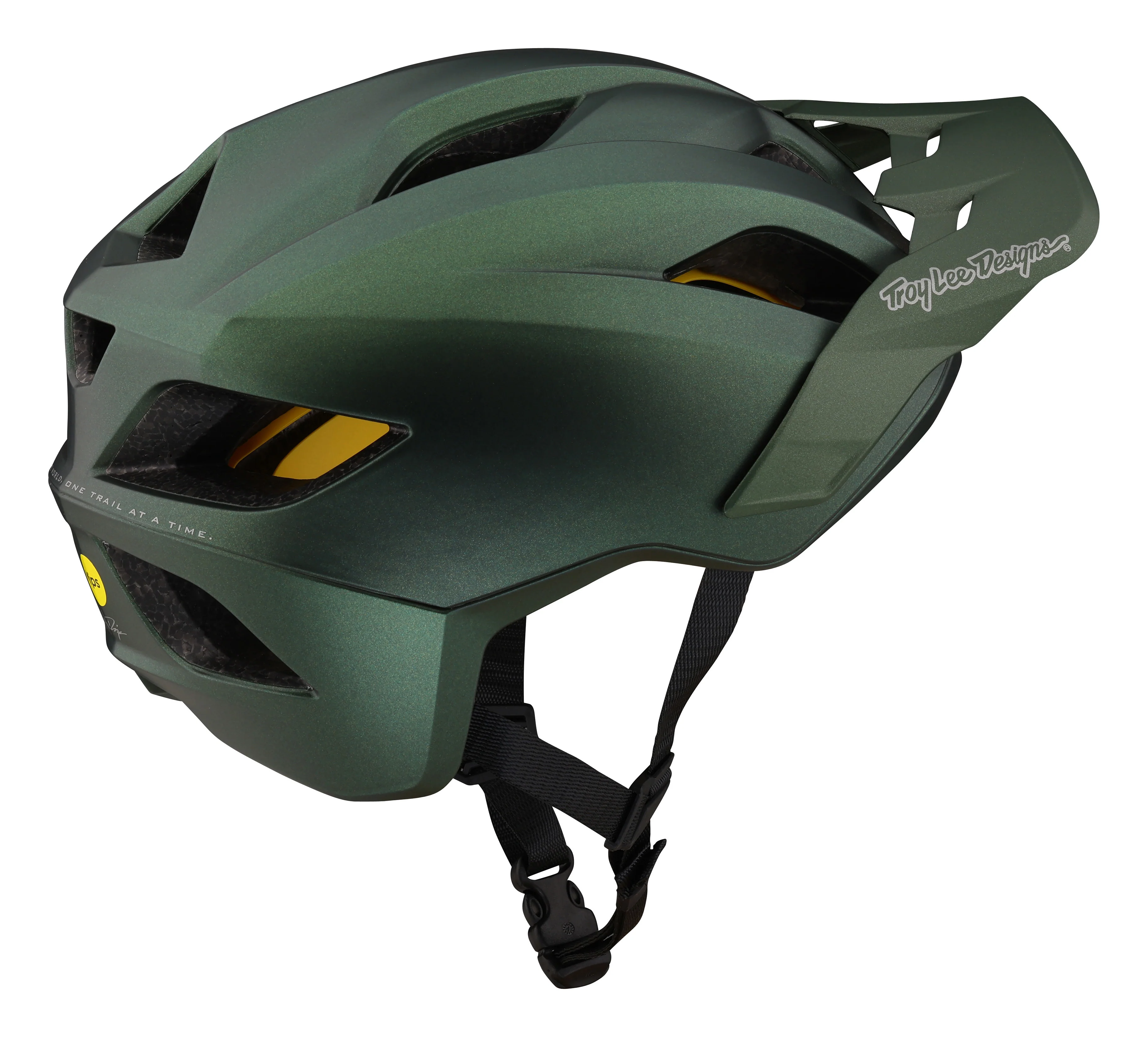 Troy Lee Designs Flowline MTB Helmet with MIPS - Orbit - Forest Green - 2023 - Image 3