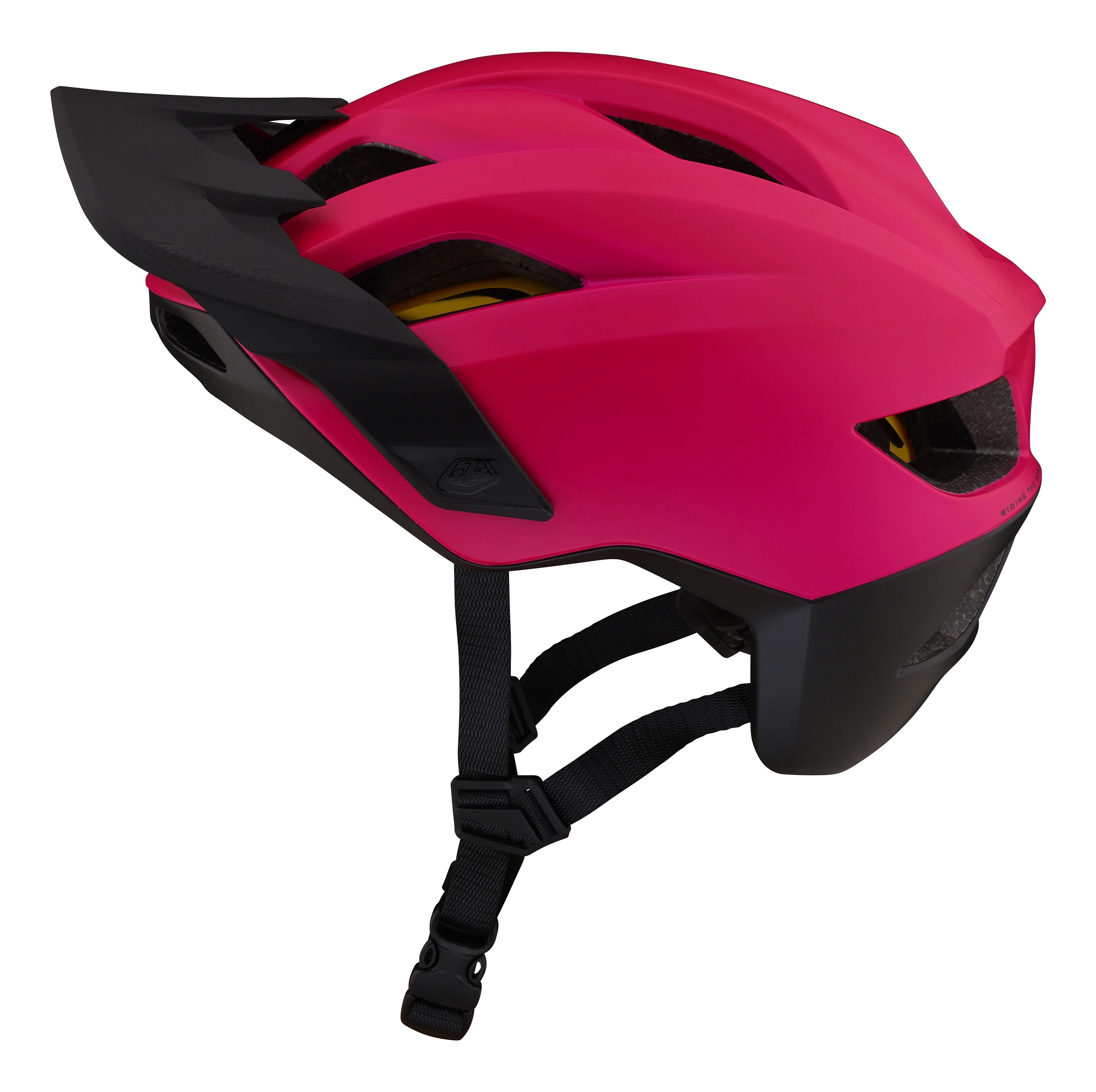 Troy Lee Designs Flowline MTB Helmet with MIPS - Orbit - Youth - Magenta-Black - 2023 - Image 2