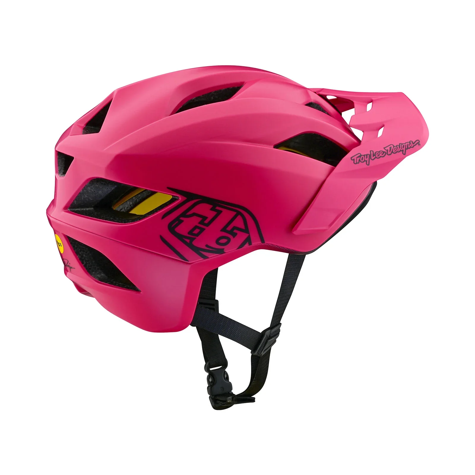 Troy Lee Designs Flowline MTB Helmet with MIPS - Point - Raspberry - Image 3