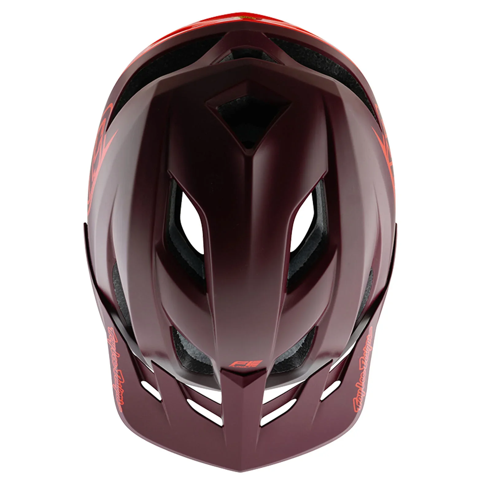 Troy Lee Designs Flowline SE MTB Helmet - Badge - Maroon - Image 4
