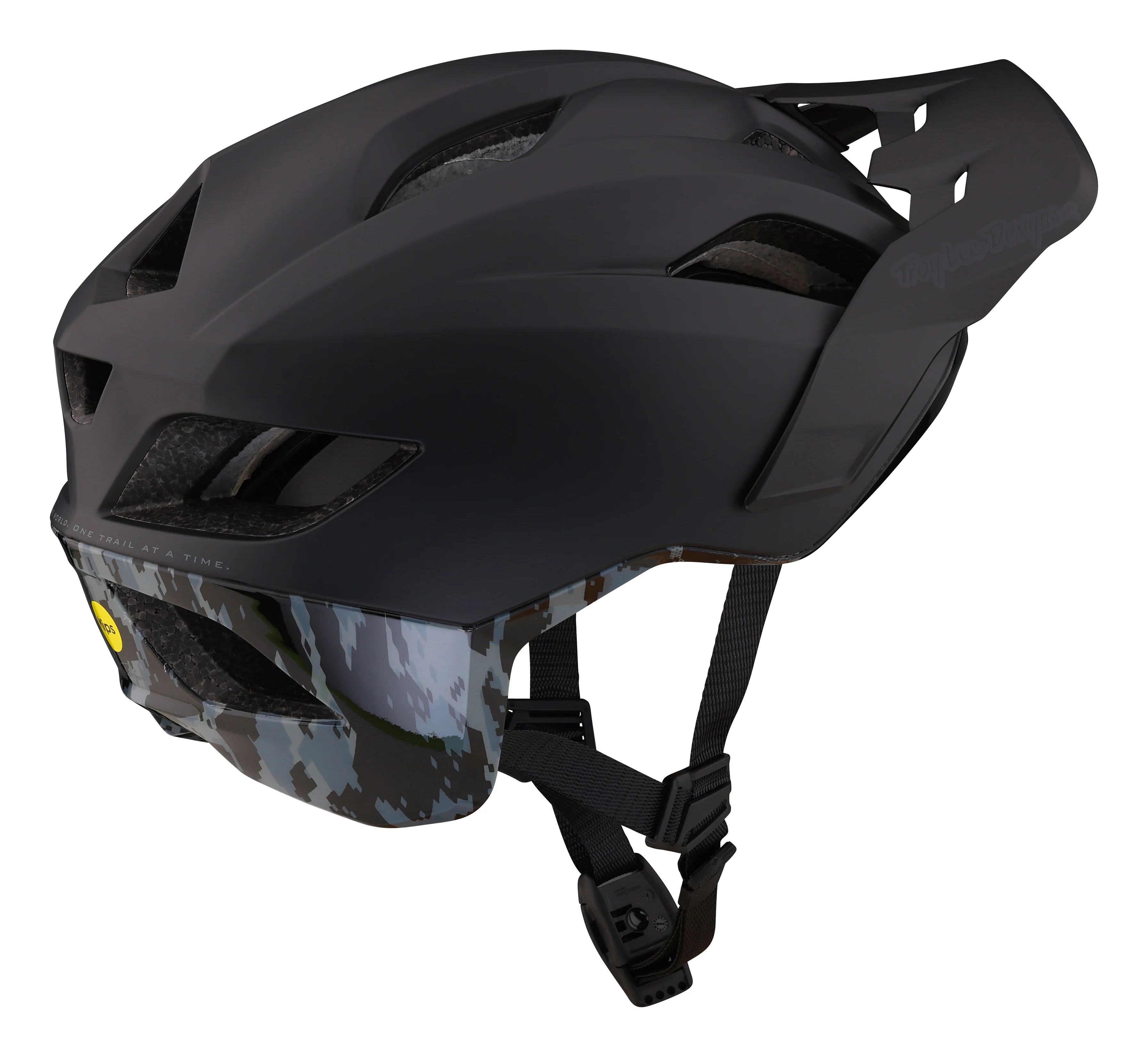 Troy Lee Designs Flowline SE MTB Helmet with MIPS - Radian Camo - Black-Gray - Image 3