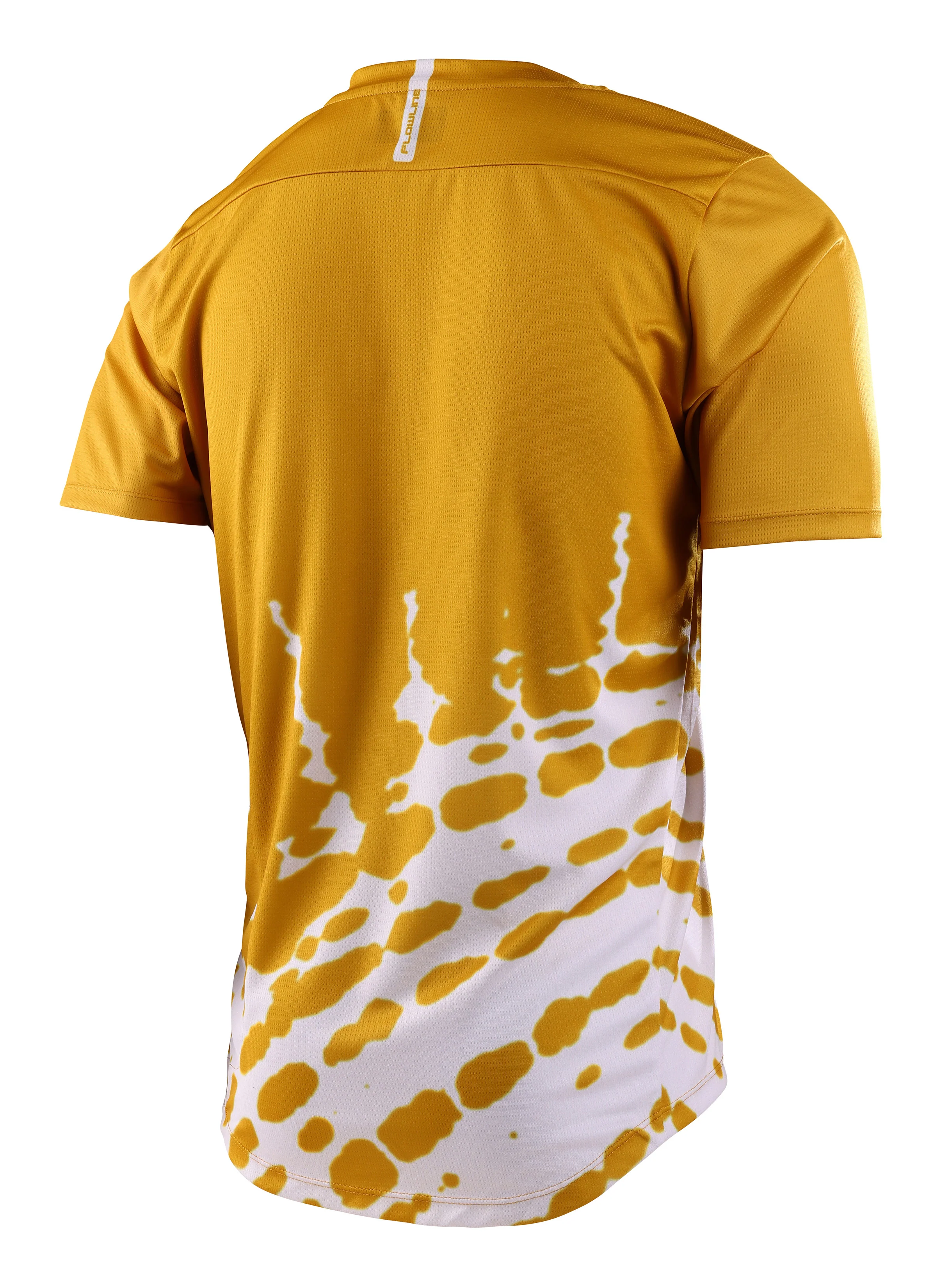 Troy Lee Designs Flowline Short Sleeve MTB Jersey - Big Spin - Gold Flake - 2023 - Image 2