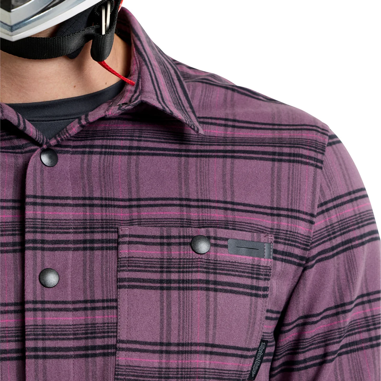 Troy Lee Designs Grind Flannel Plaid Shirt - Deep Purple - Image 12