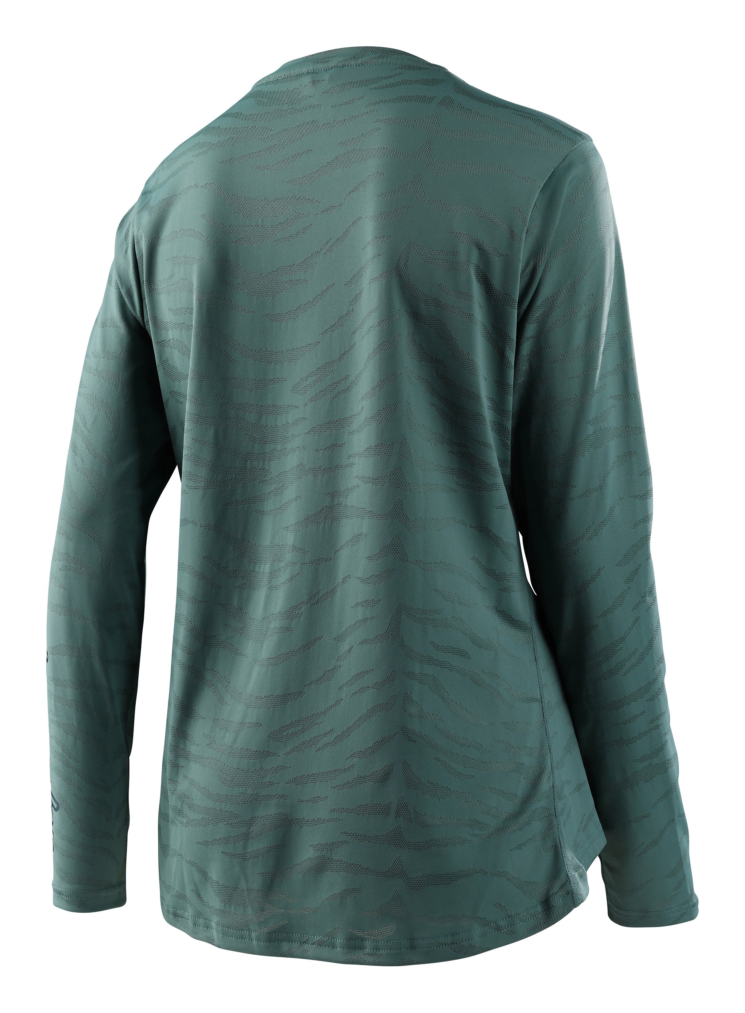 Troy Lee Designs Lilium Long Sleeve MTB Jersey - Womens - Tiger Jaquard - Steel Green - Image 2