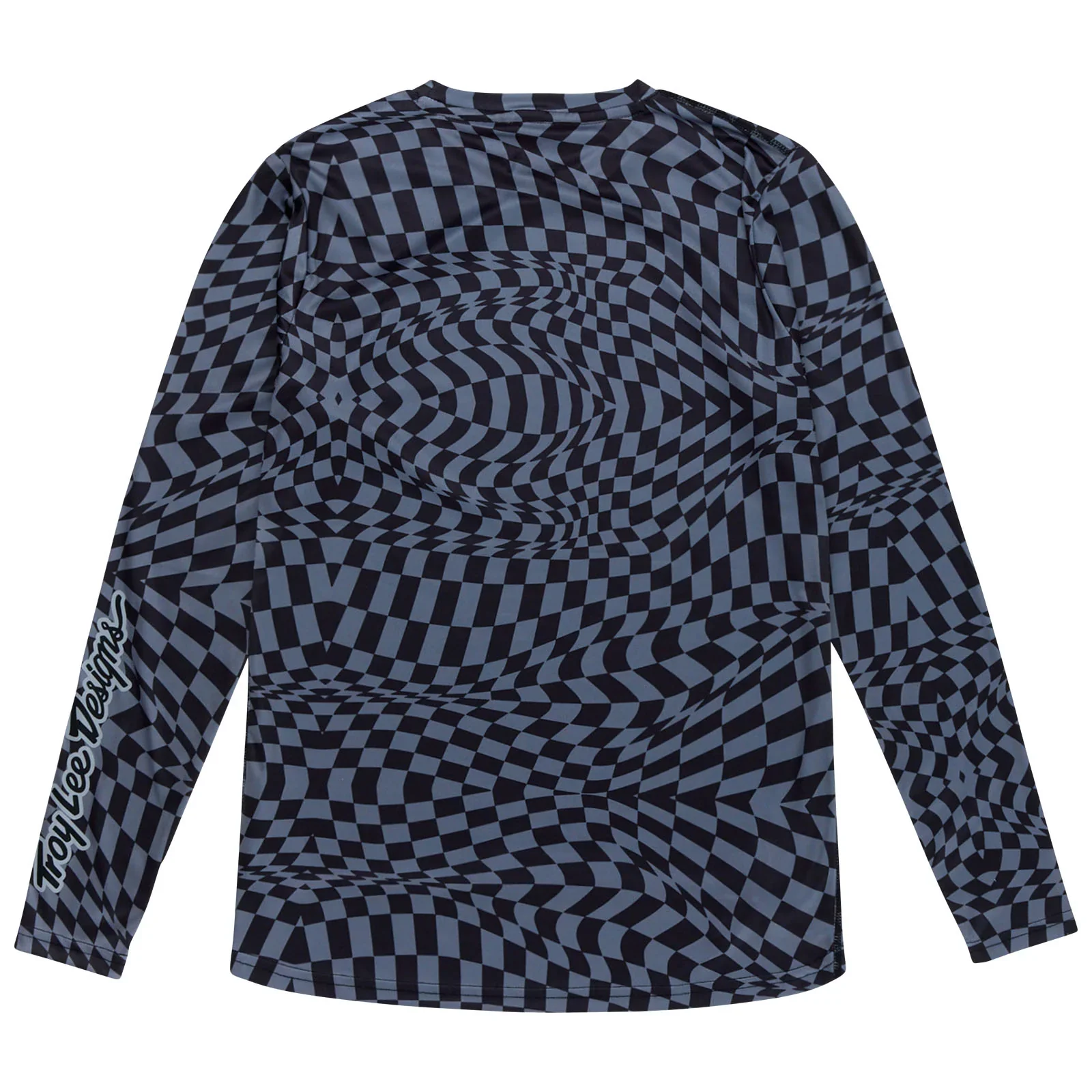 Troy Lee Designs Lilium Long Sleeve MTB Jersey - Womens - Twisted Checkers - Black-Gray - Image 2