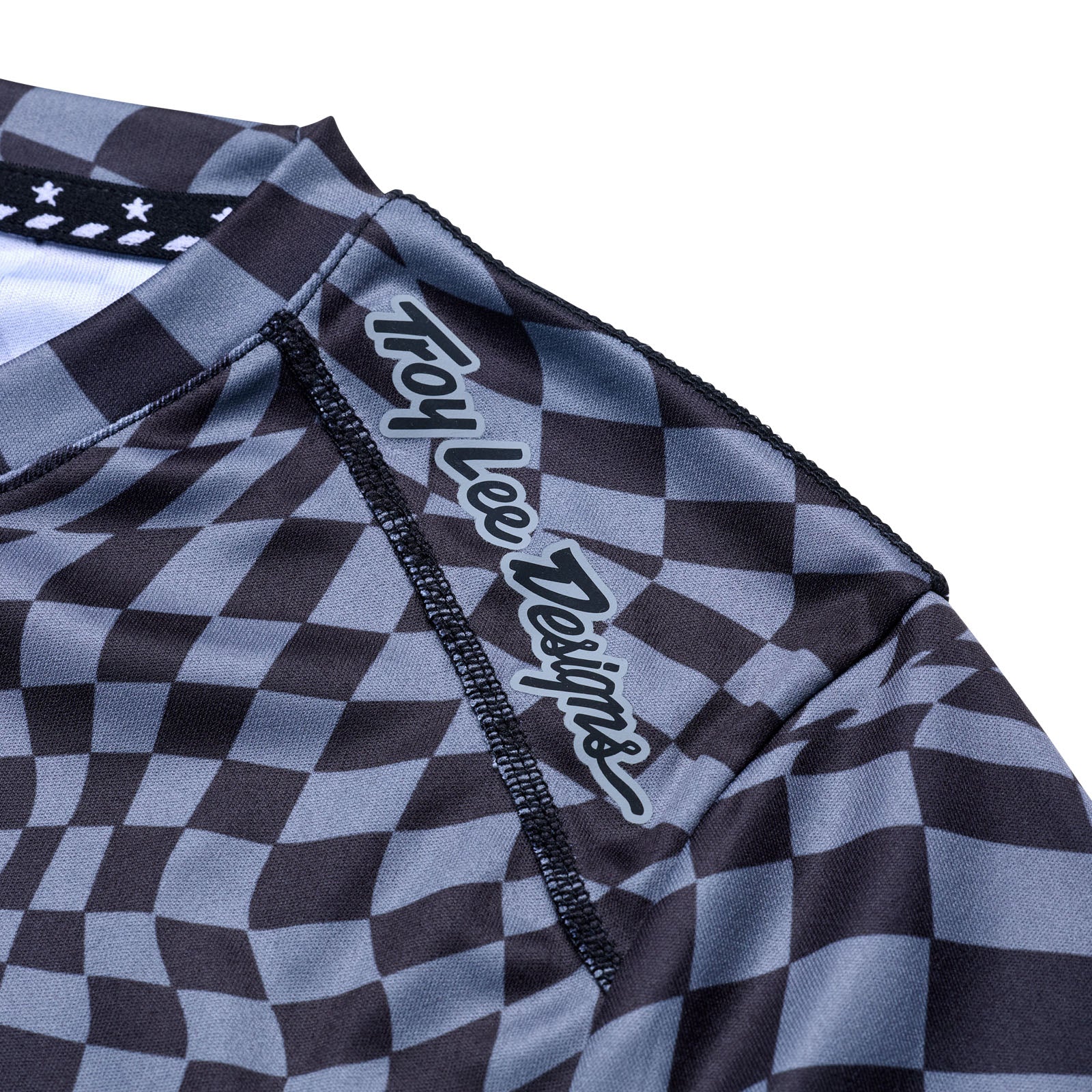 Troy Lee Designs Lilium Long Sleeve MTB Jersey - Womens - Twisted Checkers - Black-Gray - Image 3