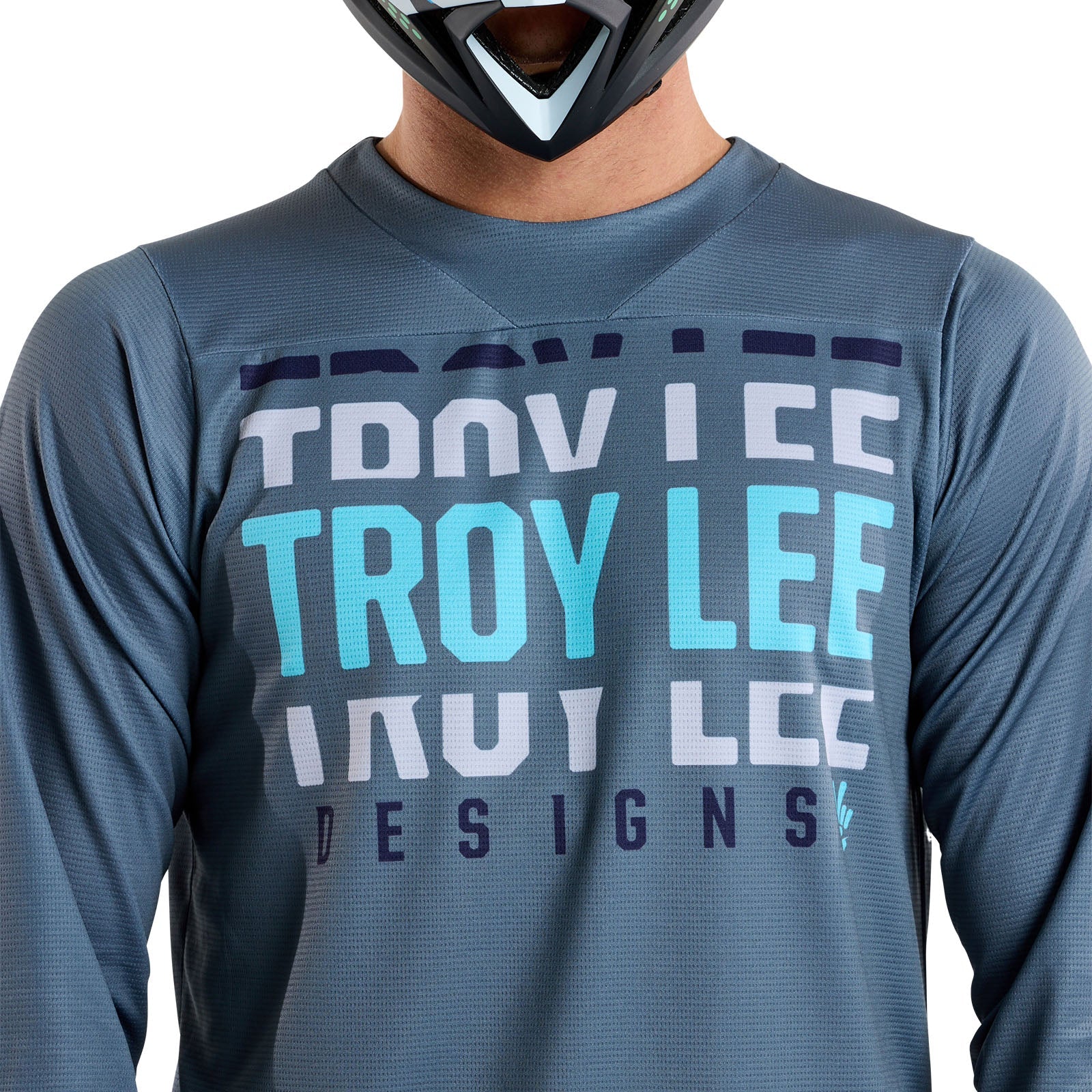 Troy Lee Designs Ruckus 3/4 Sleeve MTB Jersey - Spun - Steel Blue - Image 8
