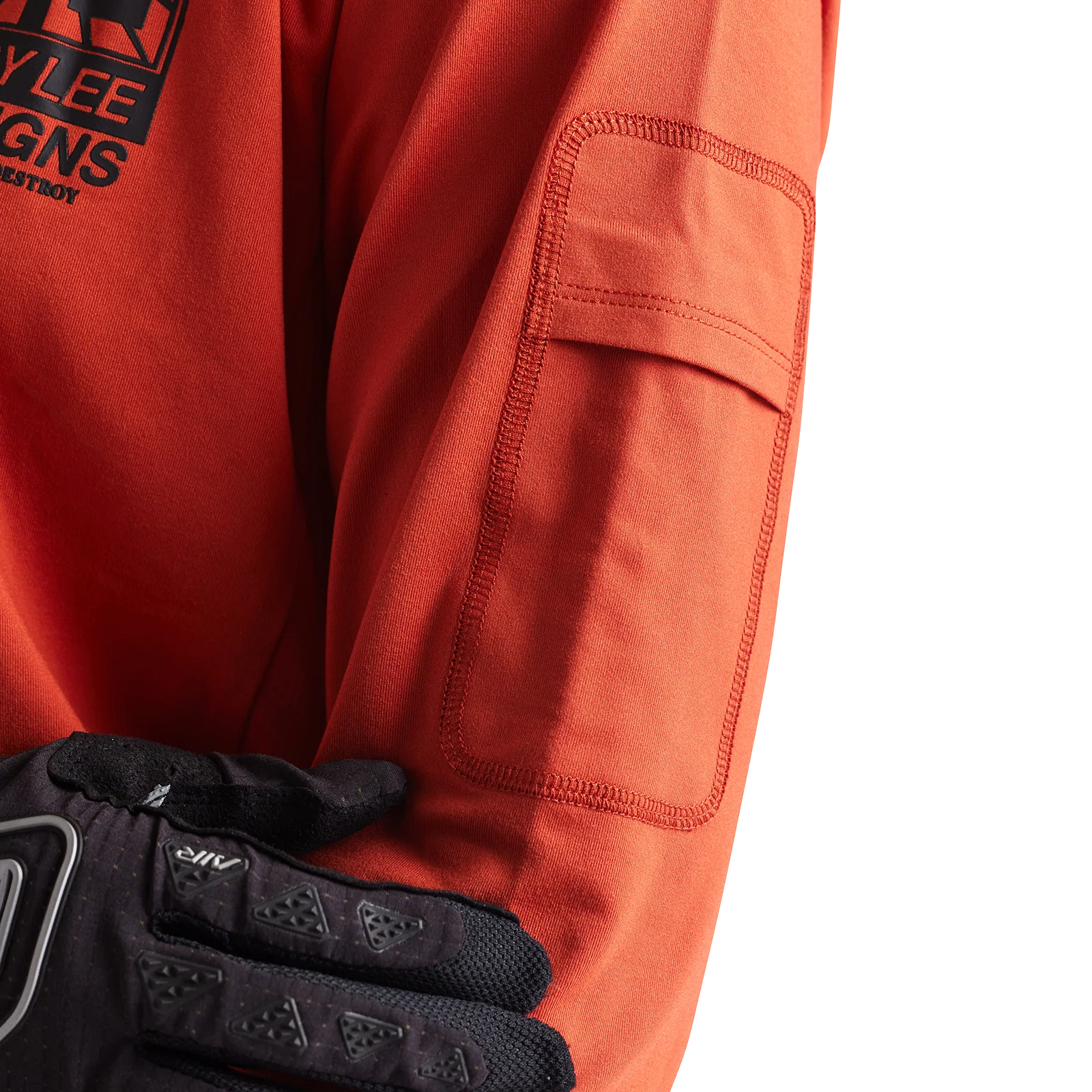 Troy Lee Designs Ruckus Long Sleeve Ride Tee - Bolts - Create To Destroy - Brick - Image 8