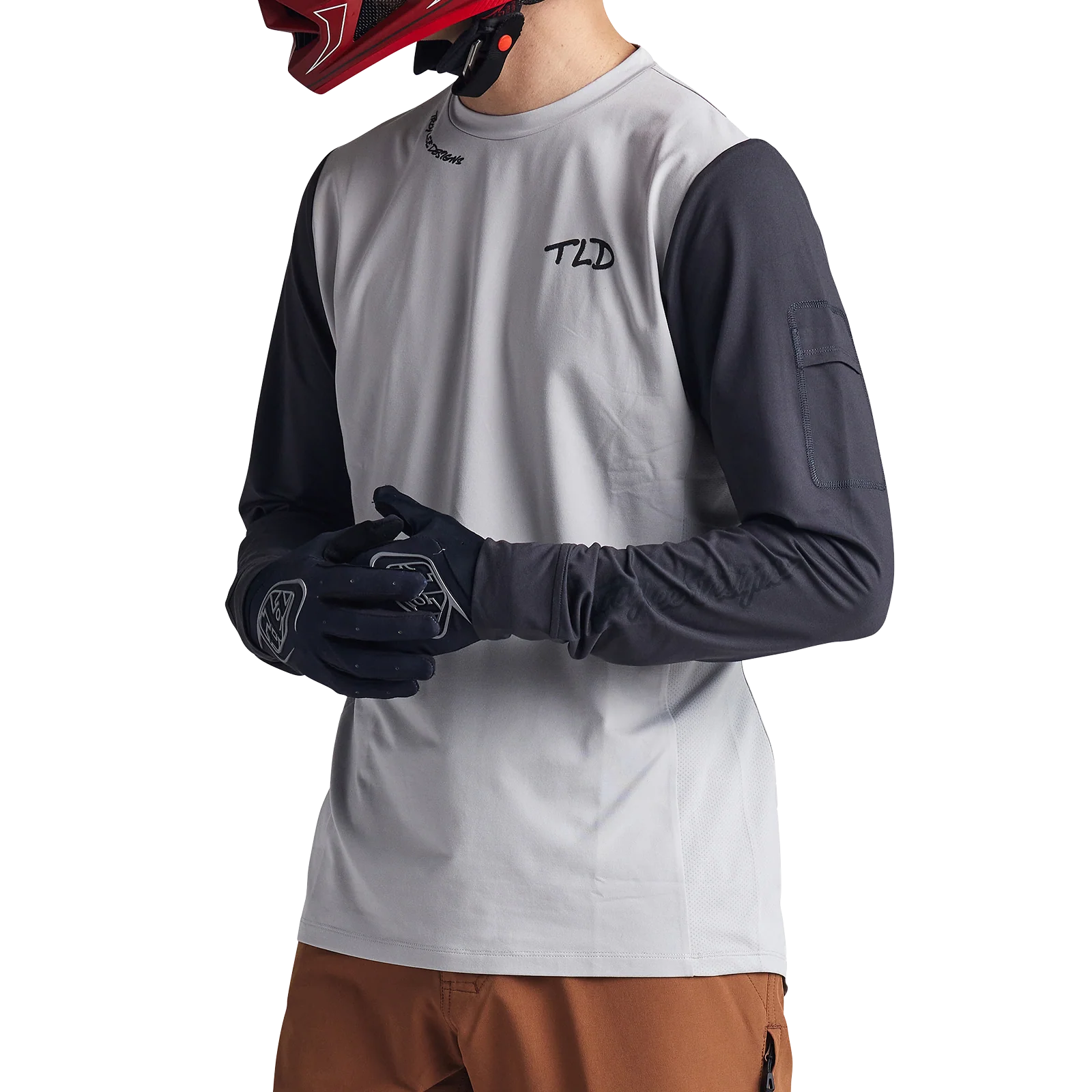 Troy Lee Designs Ruckus Long Sleeve Ride Tee - Bolts - Resist - Mist - Image 8