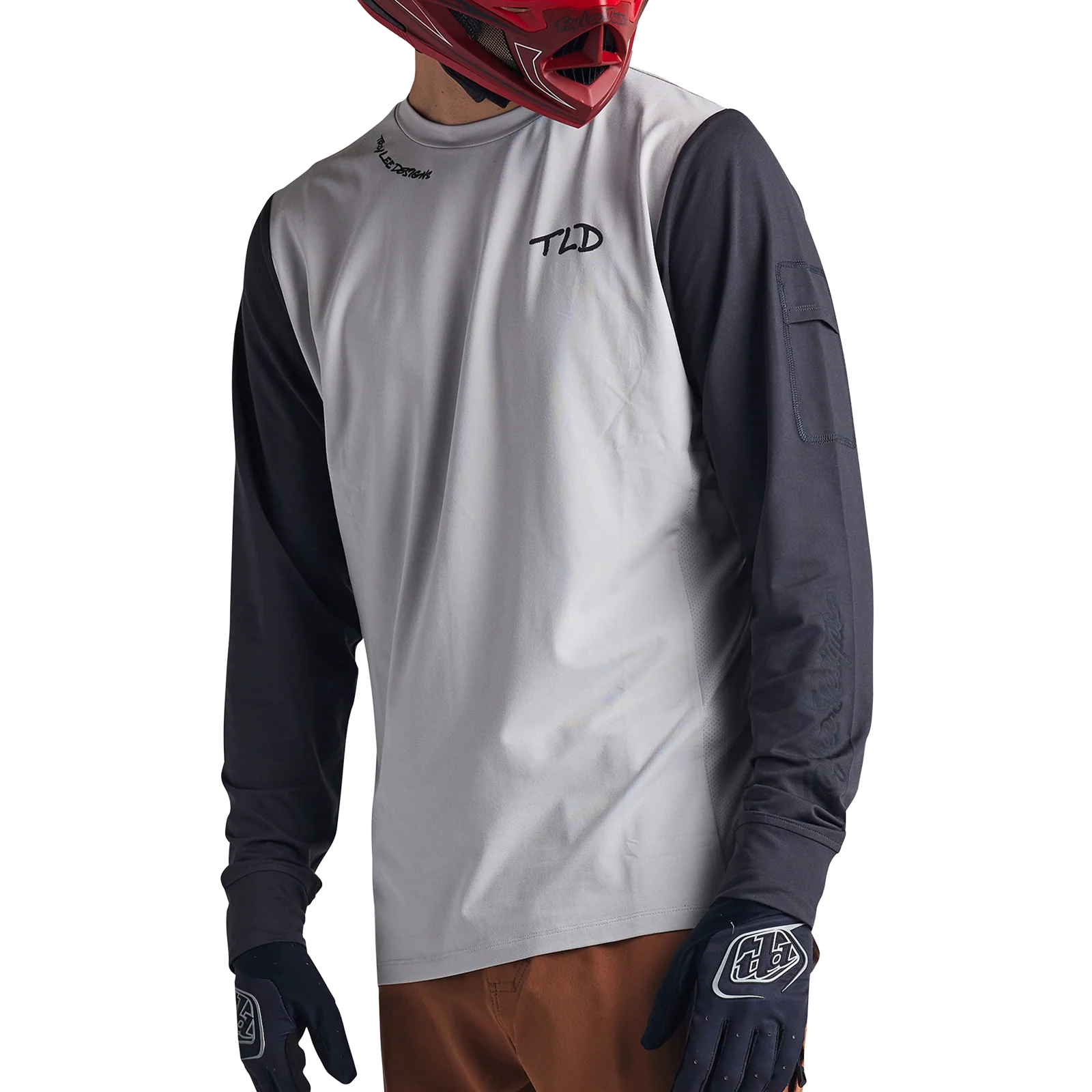 Troy Lee Designs Ruckus Long Sleeve Ride Tee - Bolts - Resist - Mist - Image 9