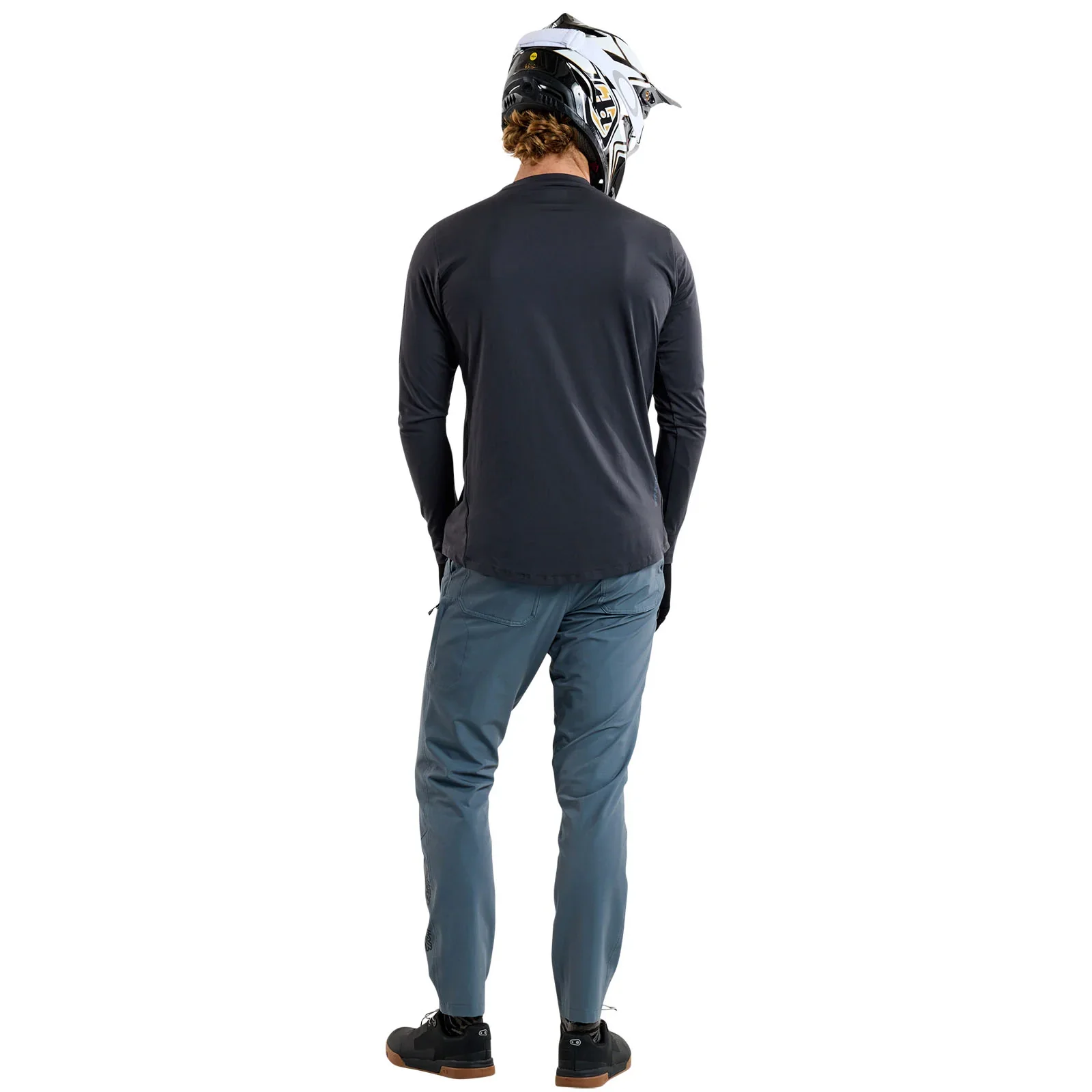 Troy Lee Designs Ruckus Long Sleeve Ride Tee - Burn Out - Carbon - Image 7