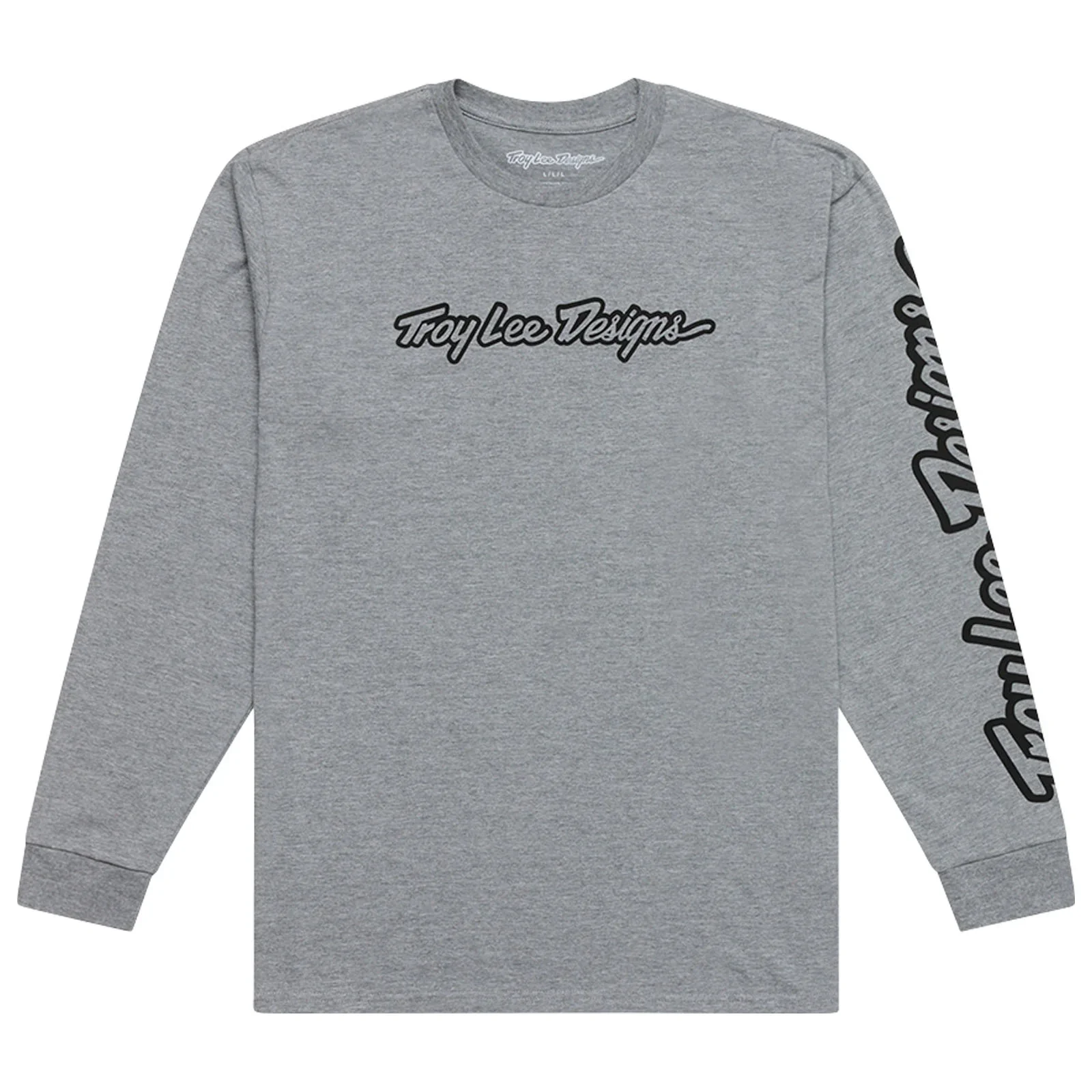Troy Lee Designs Signature Long Sleeve Tee - Gray Heather