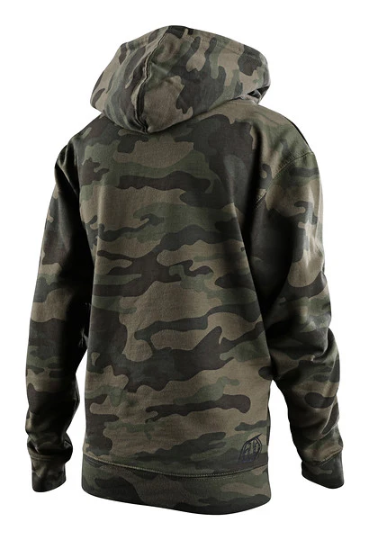 Troy Lee Designs Signature Pullover Hoodie - Youth - Camo Green - Image 2