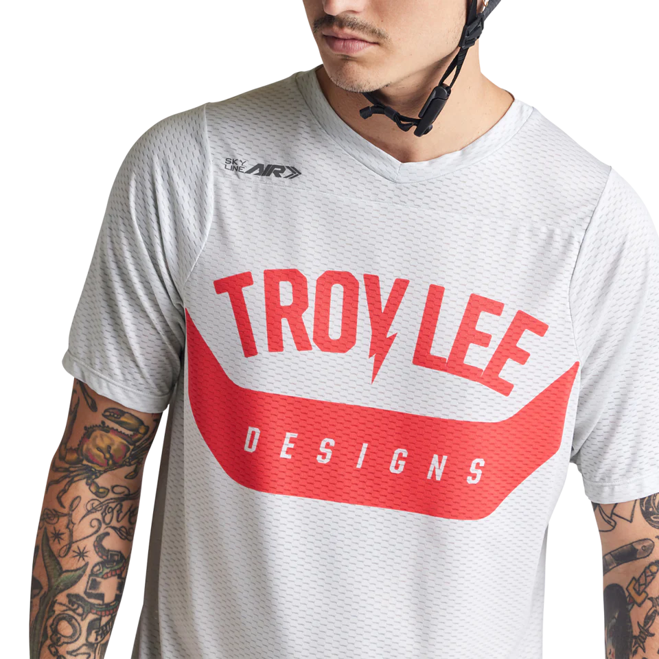 Troy Lee Designs Skyline Air Short Sleeve MTB Jersey - Air Core - Cement - 2023 - Image 4