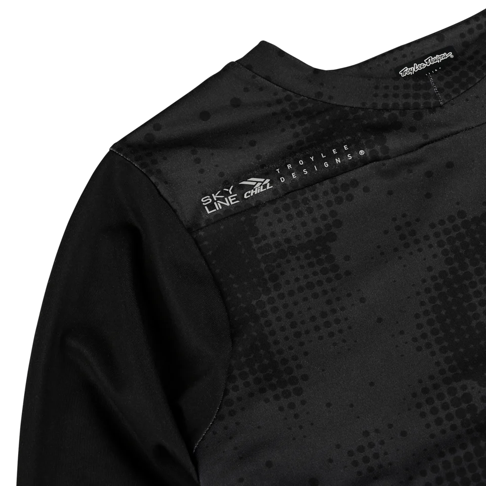 Troy Lee Designs Skyline Chill Long Sleeve MTB Jersey - Scattered - Carbon - Image 3