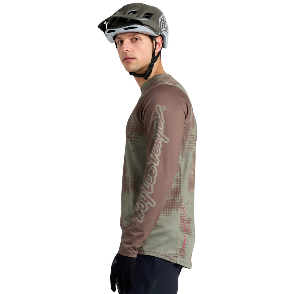 Troy Lee Designs Skyline Chill Long Sleeve MTB Jersey - Scattered - Olive - Image 8