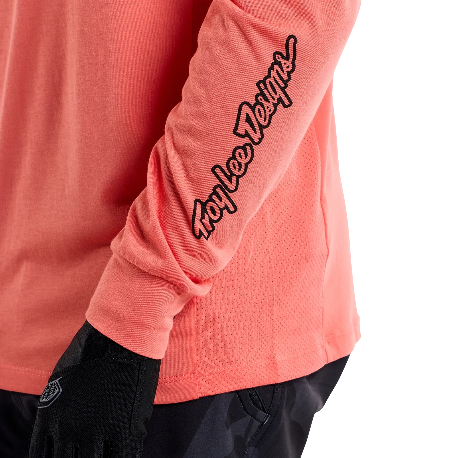 Troy Lee Designs Skyline Long Sleeve Ride Tee - P&W - Melon - Image 7