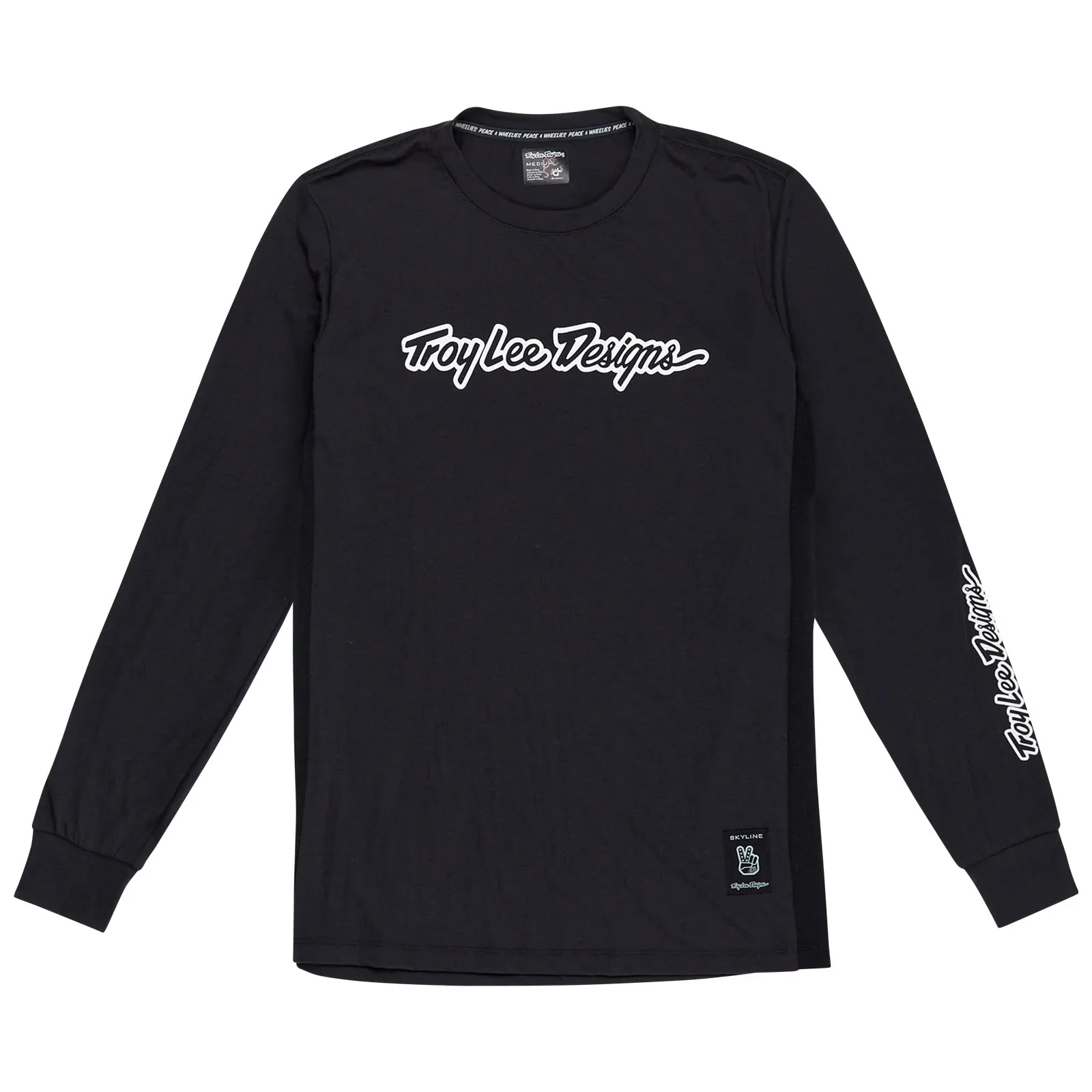 Troy Lee Designs Skyline Long Sleeve Ride Tee - Signature - Black