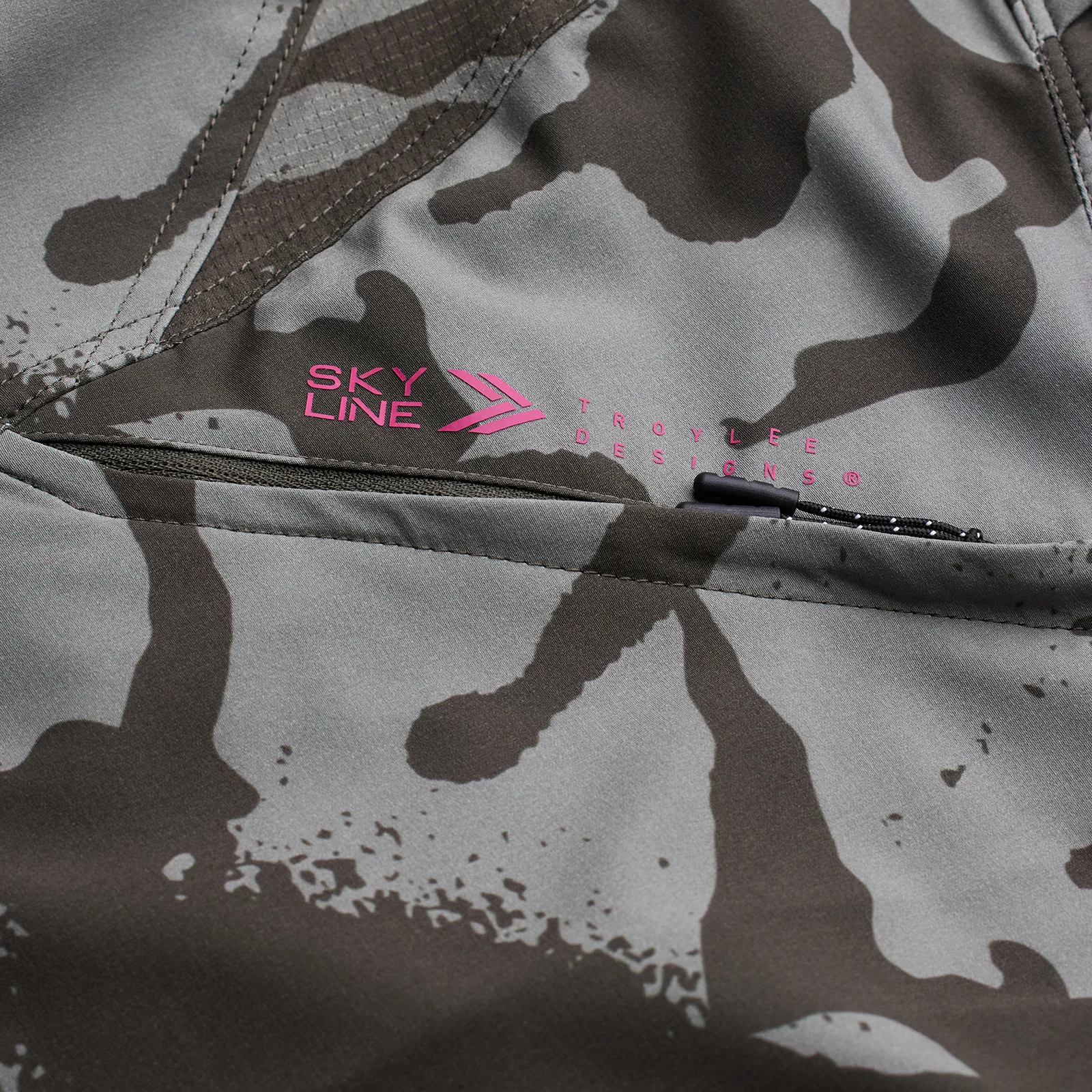 Troy Lee Designs Skyline MTB Short with Liner - Shadow Camo - Olive - Image 3