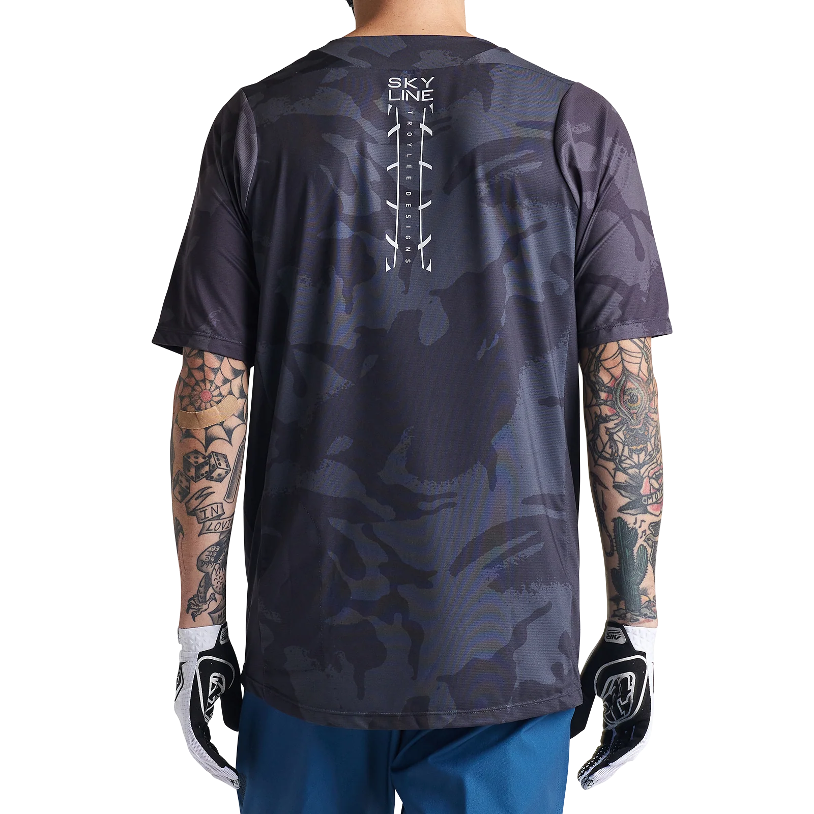 Troy Lee Designs Skyline Short Sleeve MTB Jersey - Shadow Camo - Carbon - Image 3