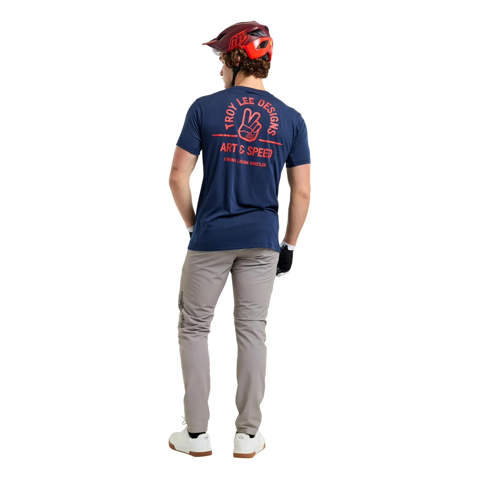 Troy Lee Designs Skyline Short Sleeve Ride Tee - Locals - Midnight - Image 9