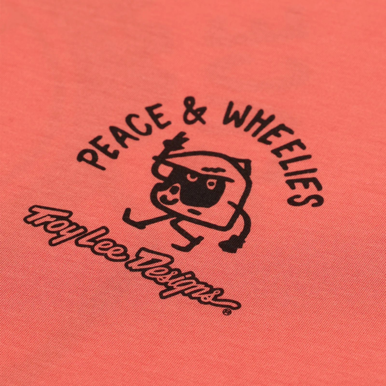 Troy Lee Designs Skyline Short Sleeve Ride Tee - P&W - Melon - Image 4