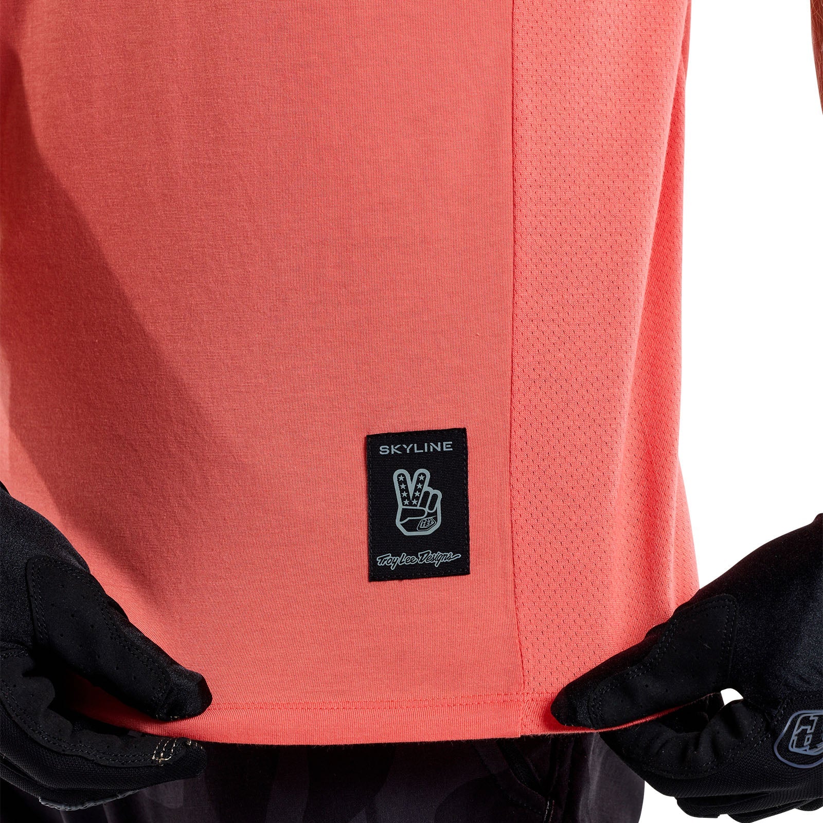 Troy Lee Designs Skyline Short Sleeve Ride Tee - P&W - Melon - Image 8