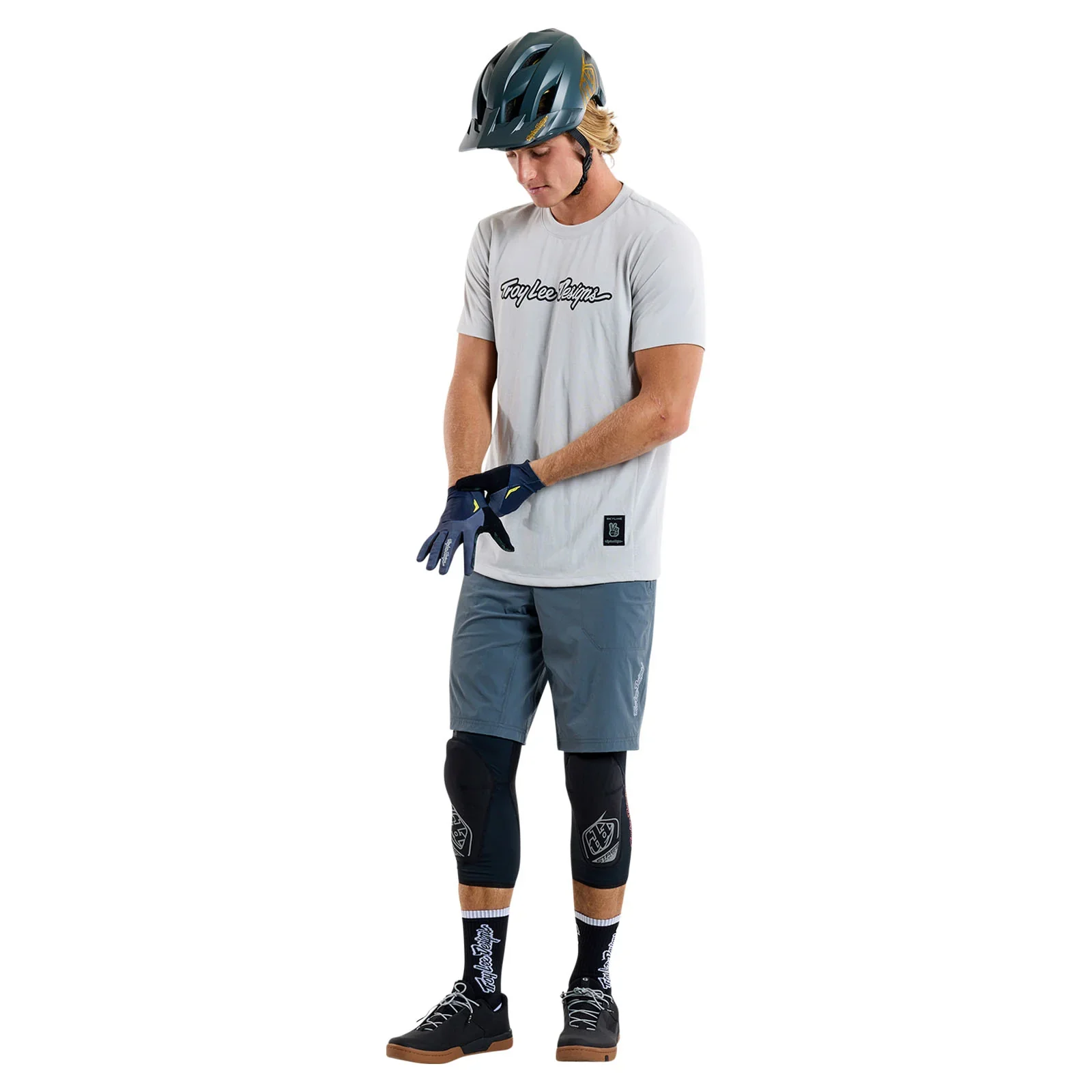 Troy Lee Designs Skyline Short Sleeve Ride Tee - Signature - Mist - Image 6