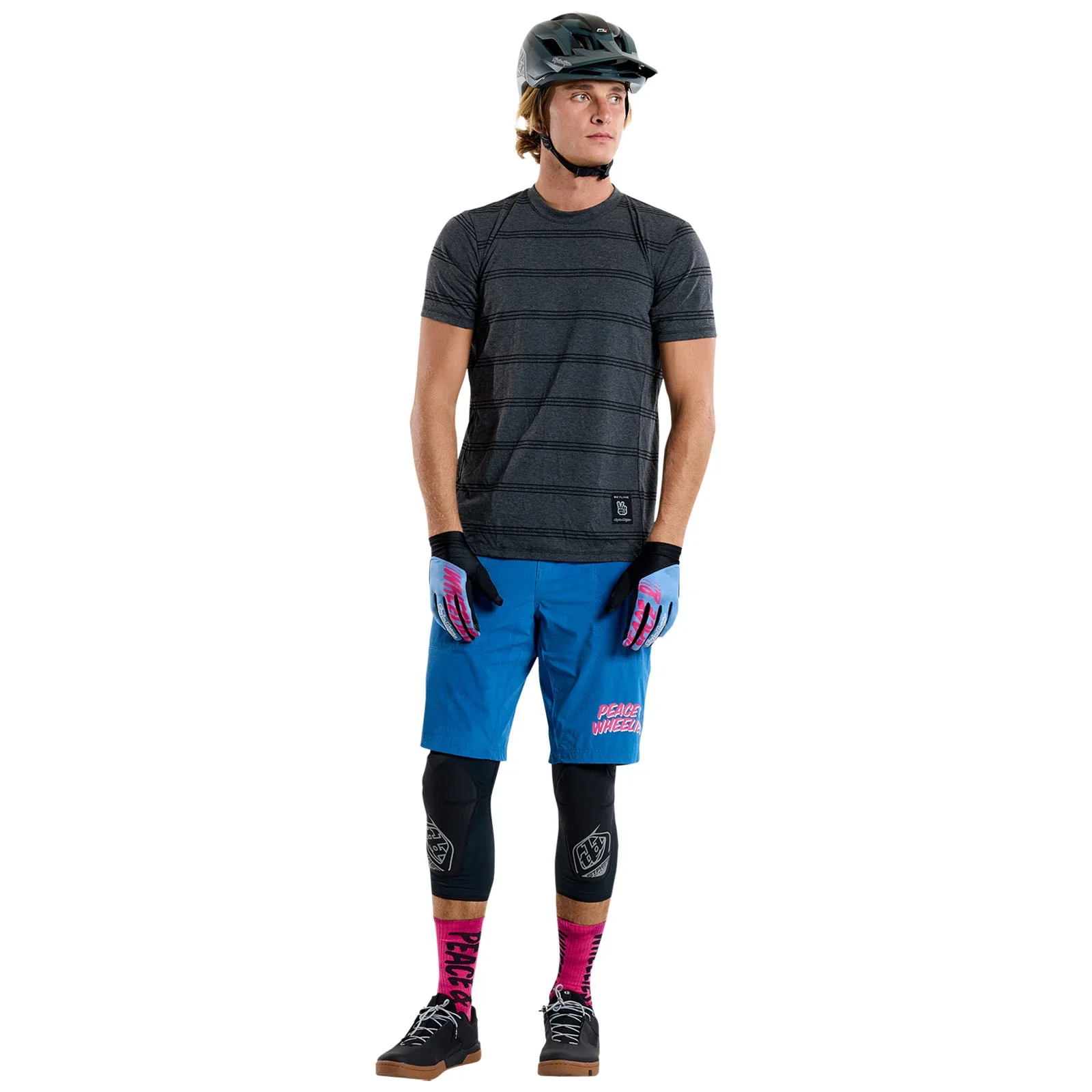 Troy Lee Designs Skyline Short Sleeve Ride Tee - Washed Out - Dark Cloud - Image 5