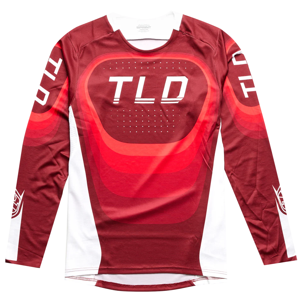 Troy Lee Designs Sprint Long Sleeve MTB Jersey - Reverb - Race Red