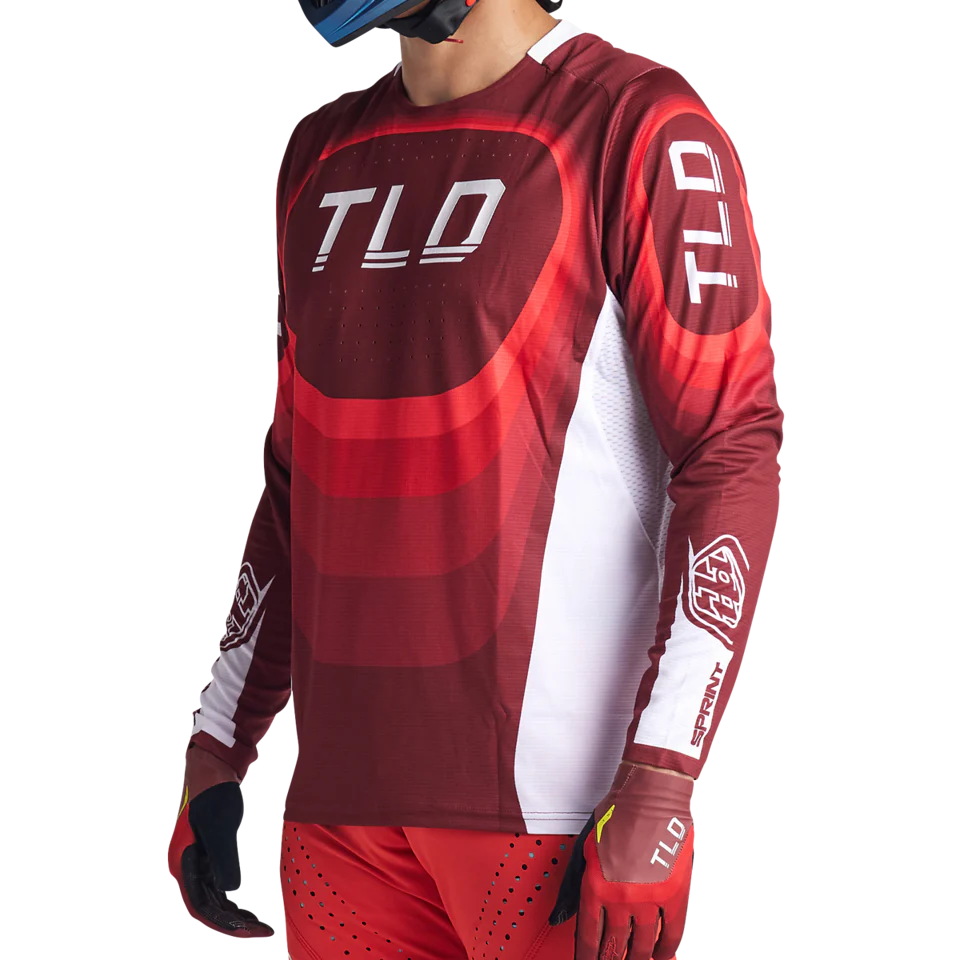 Troy Lee Designs Sprint Long Sleeve MTB Jersey - Reverb - Race Red - Image 5