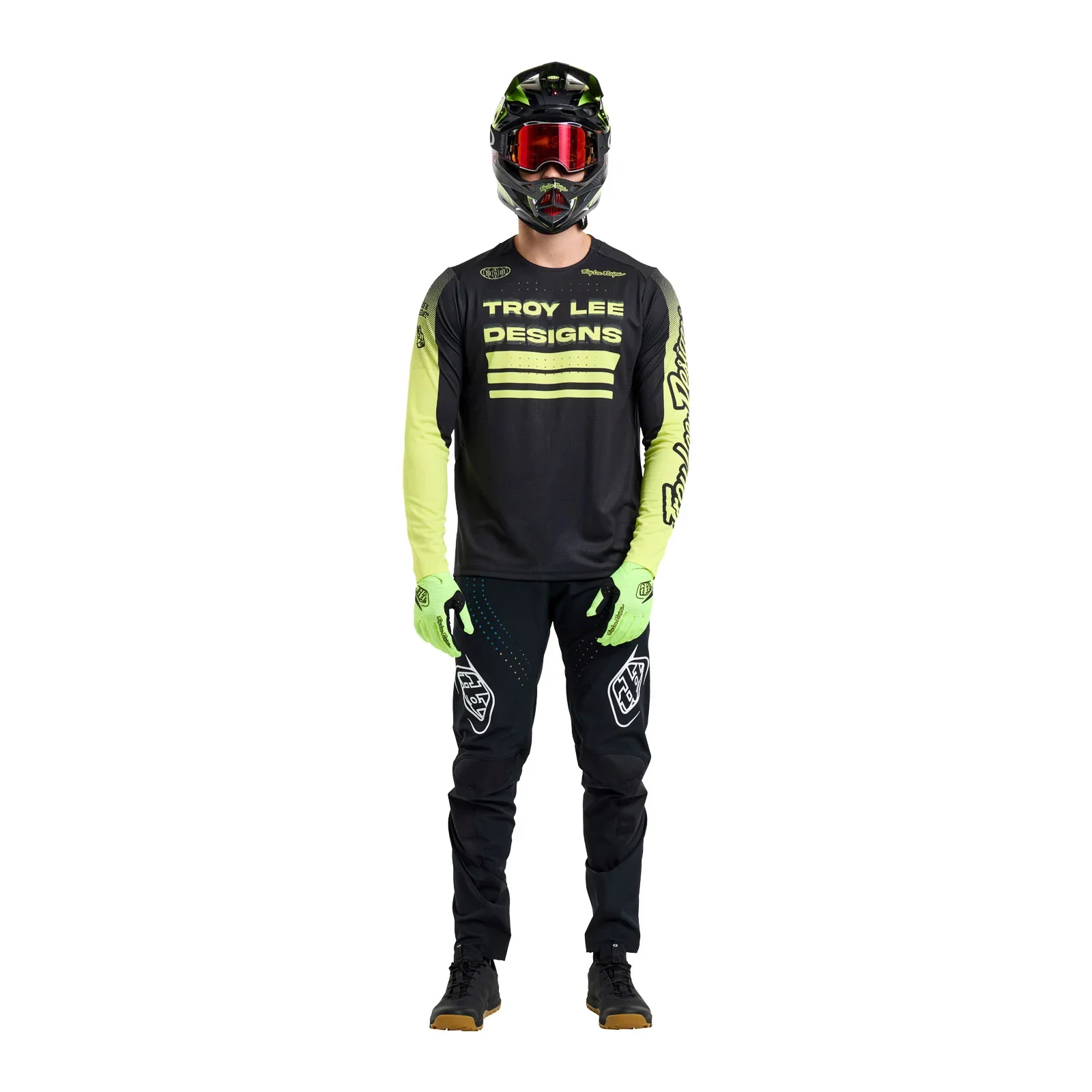 Troy Lee Designs Sprint Long Sleeve MTB Jersey - Segment - Black - Image 3