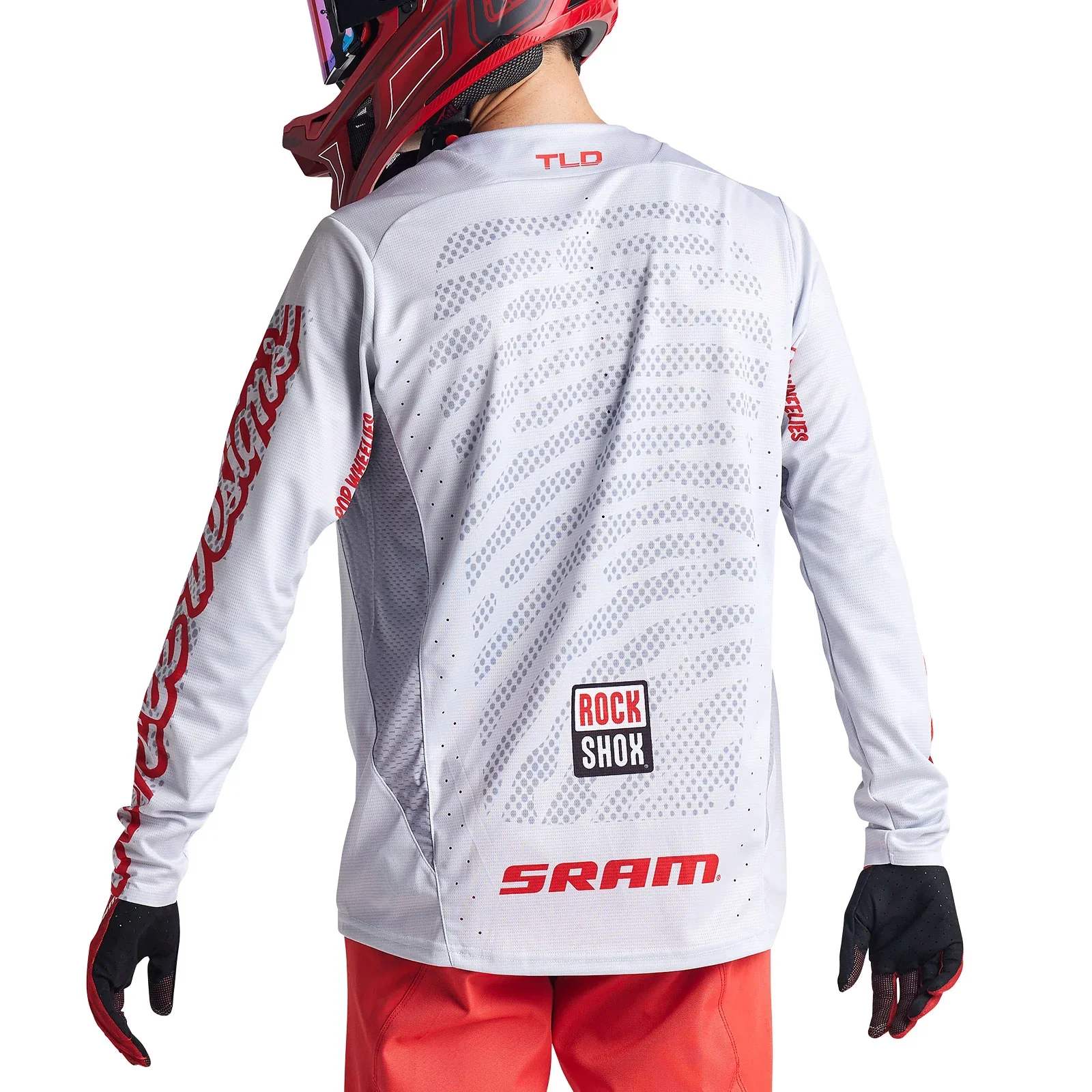 Troy Lee Designs Sprint Long Sleeve MTB Jersey - SRAM Shifted - Cement - Image 9