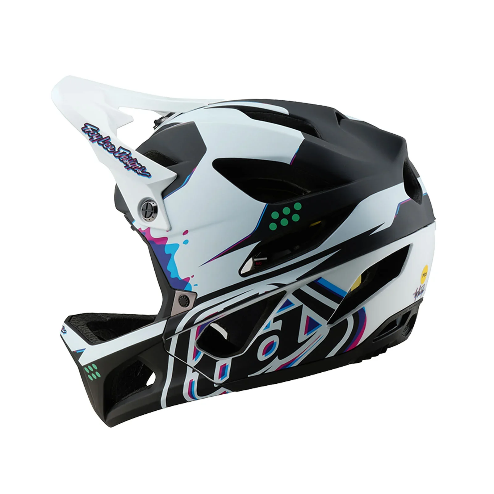 Troy Lee Designs Stage Full Face Helmet - Trooper - White - Image 2