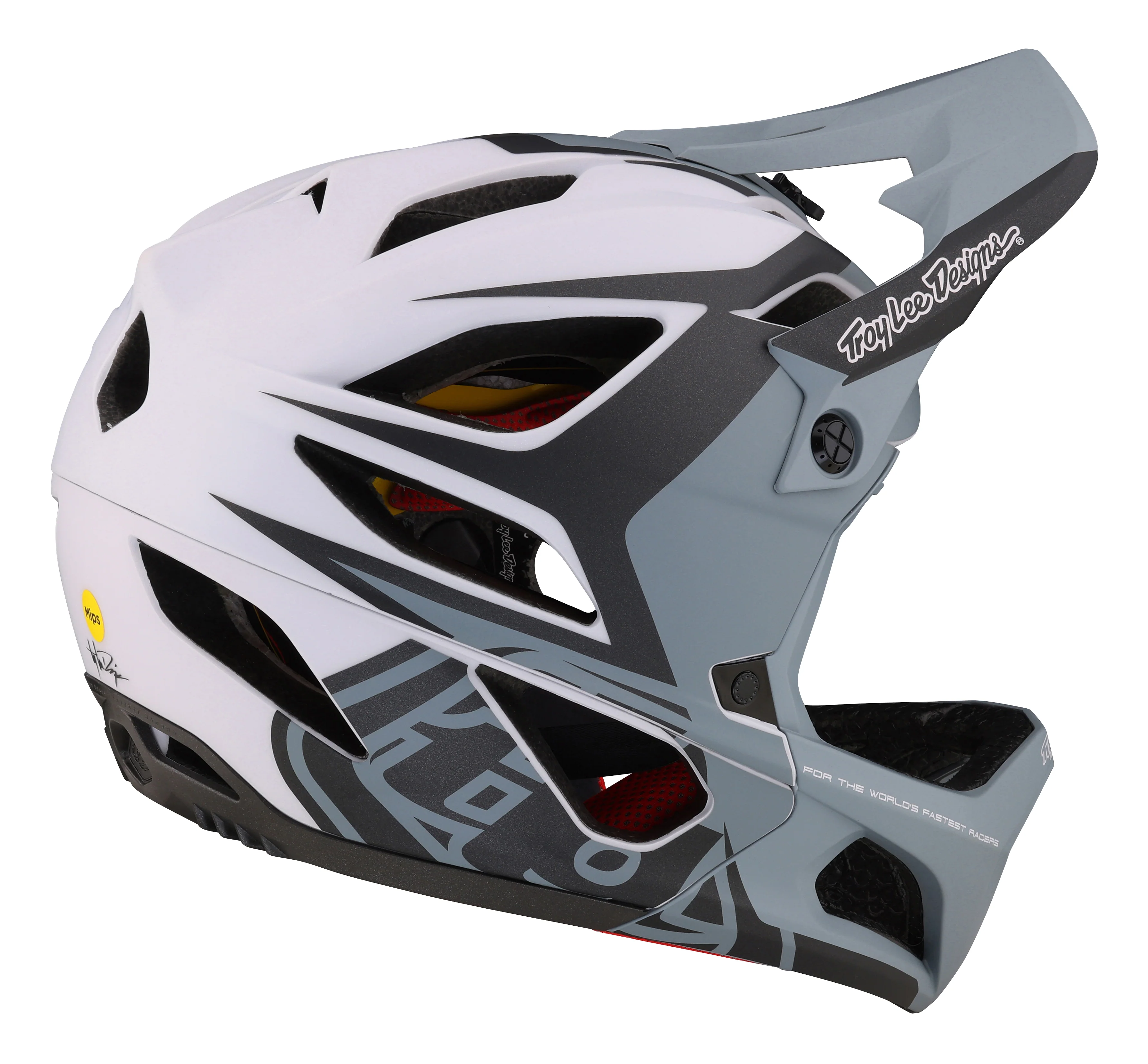 Troy Lee Designs Stage Full Face Helmet with MIPS - Valance - Gray - 2023 - Image 5