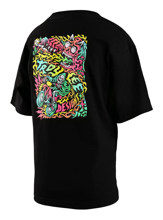 Troy Lee Designs Tallboy Demon Short Sleeve Tee - Youth - Black - Image 2