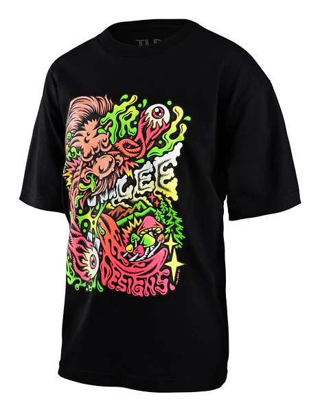 Troy Lee Designs Tallboy Sasquatch Short Sleeve Tee - Youth - Black - Image 2