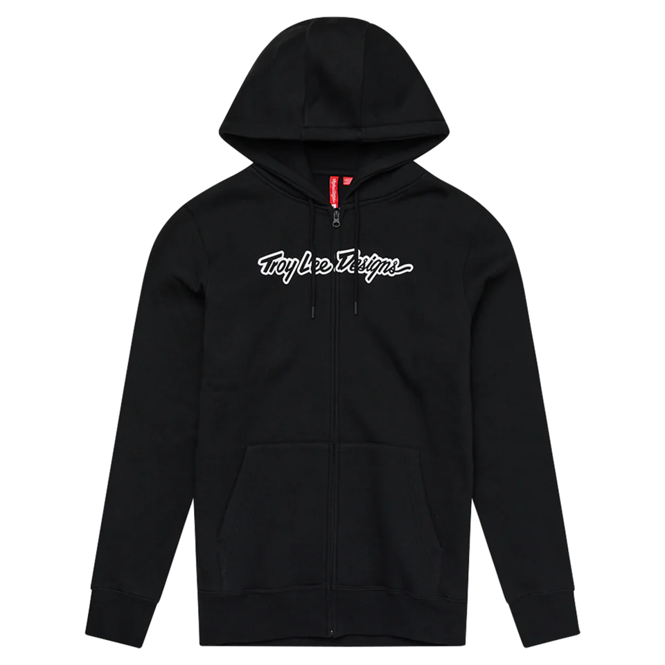 Troy Lee Designs Zip Up Hoodie - Signature Black