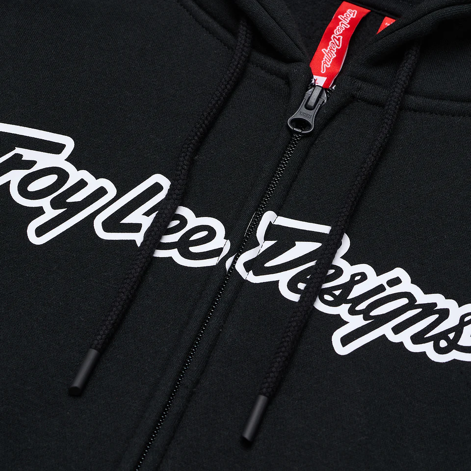 Troy Lee Designs Zip Up Hoodie - Signature Black - Image 3