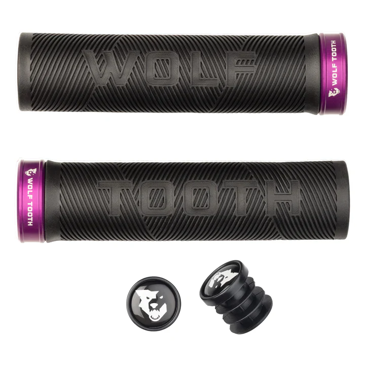 Wolf Tooth Echo Lock-On MTB Grips – Black-Purple