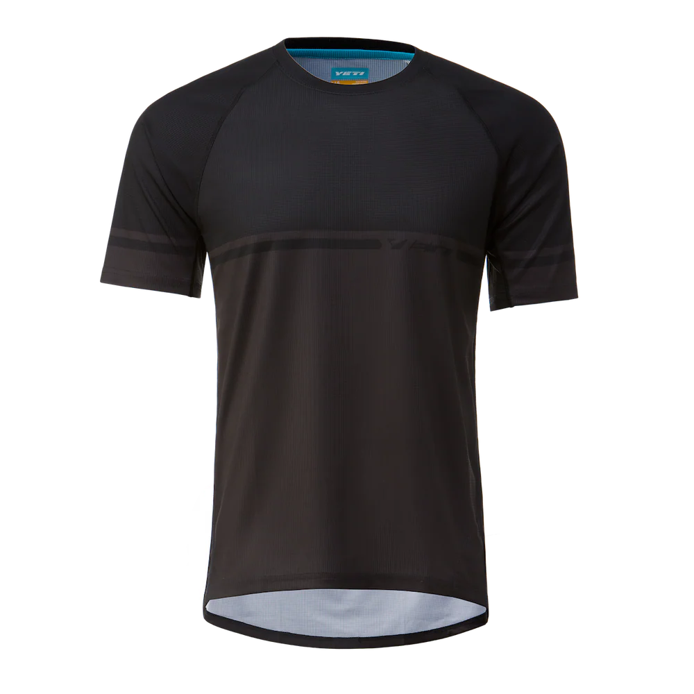 Yeti Longhorn Short Seeve MTB Jersey - Black Pinstripe