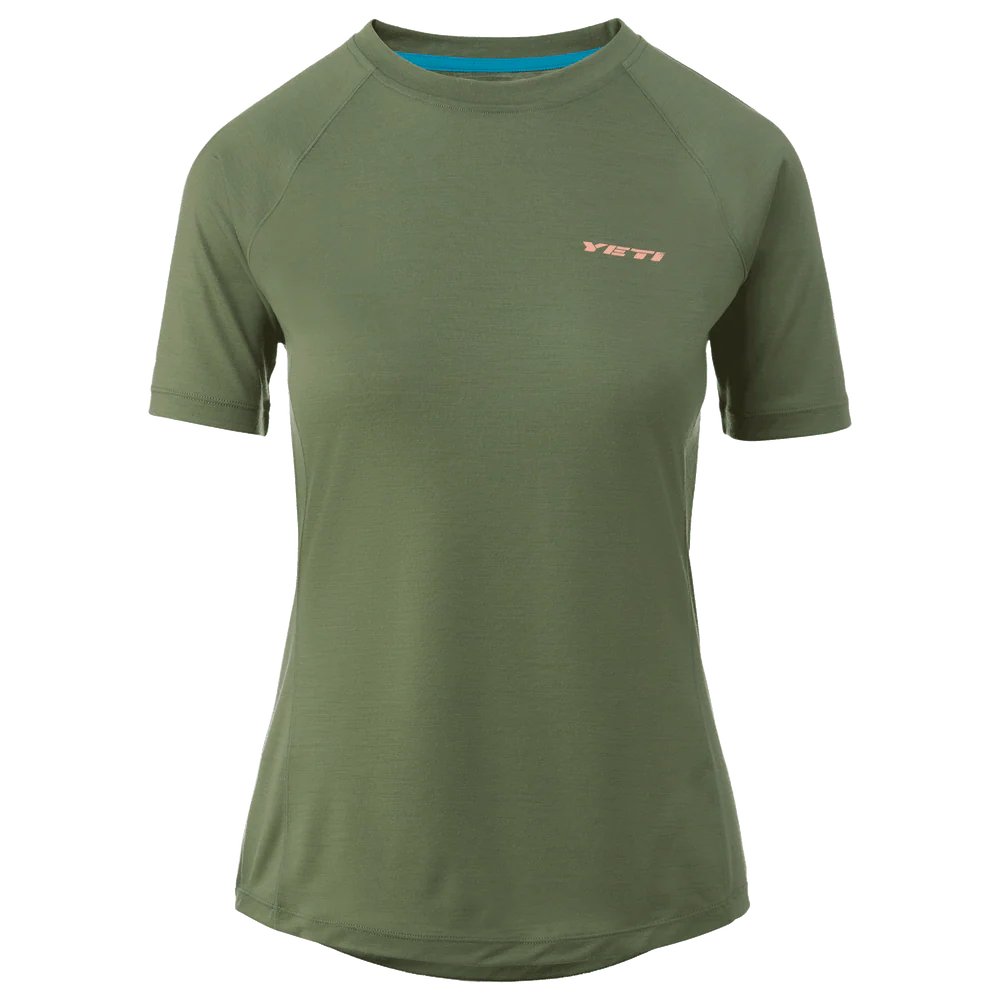 Yeti Monument Merino Short Sleeve MTB Jersey - Womens - Olivine
